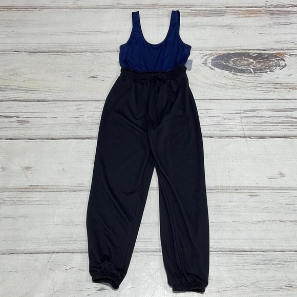 The Vanity Room Jumpsuit Sleeveless NWT Blue Black Size Small - Picture 8 of 14